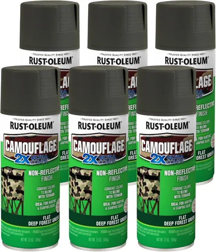 Miniatura 15 de Rust-Oleum 279175 - Pintura en aerosol camuflaje 2X Ultra Cover, 12 oz, verde oscuro (paquete de 2)