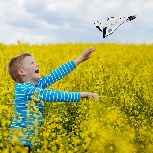 Miniatura 7 de Lewtemi Juego de 36 planeadores, juguetes de transporte espacial, juguetes voladores para niños y niñas, planeador de avión de espuma para recuerdos