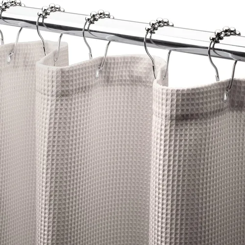 Miniatura 29 de AmazerBath - Cortina de ducha extralarga de 96 pulgadas, cortina de ducha de nido de abeja blanca extralarga, cortinas de ducha de tela para baño