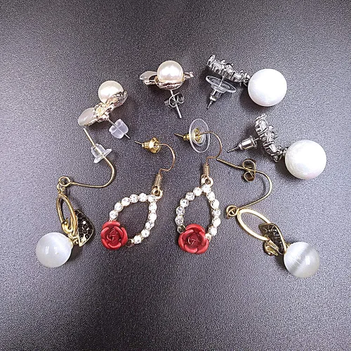 Miniatura 4 de 1080 piezas de repuesto para aretes de plástico de silicona para tachuelas, parte trasera de goma hipoalergénica, tapones transparentes suaves, kits