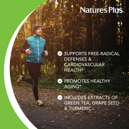 Miniatura 3 de NaturesPlus Herbal Actives Resveratrol, liberación prolongada - 60 tabletas - Vegetariano, sin gluten - 30 porciones