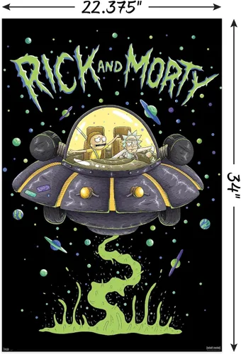 Miniatura 3 de Trends International Rick And Morty - Póster de pared de barco, 22.375 x 34 pulgadas, versión sin marco