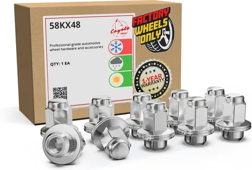 Miniatura 11 de Wheel Accessories Parts 20 tuercas de llanta M14x1.5 14x1.5 rosca OEM estilo fábrica 1.8 pulgadas de largo cromadas 7/8 pulgadas 0.866 in Cromado