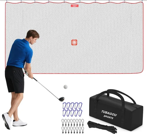 Miniatura 10 de Red de práctica de golf, barrera de red multideportiva resistente de 10 pies 15 pies 20 pies 25 pies Red de golf para garaje, ideal