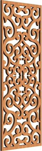 Miniatura 138 de Eveline - Paneles decorativos de pared de madera con calado, 13 3/8 pulgadas de ancho x 34 3/8 pulgadas de alto x 3/8 de alto, roble rojo rojo