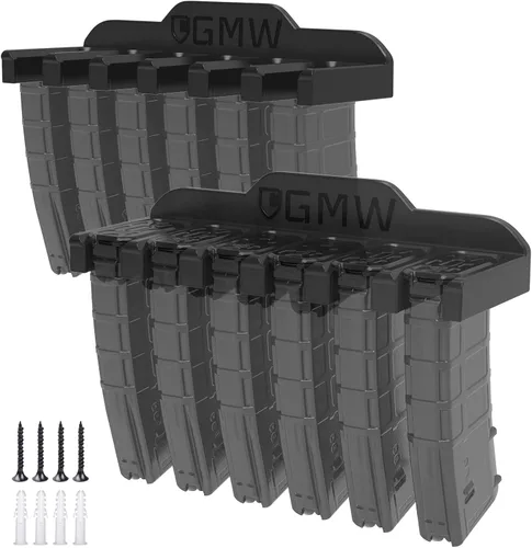 Miniatura 7 de GMW PMAG - Soporte para cargador magnético AR, soporte de pared AR para montaje en pared, seguro para armas, almacenamiento AR Mag y accesorios