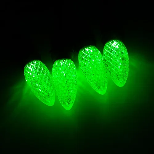 Miniatura 4 de Meconard Bombillas LED C9 de repuesto para Navidad, bombillas LED inastillables C9 para luces de Navidad para interiores y exteriores, base