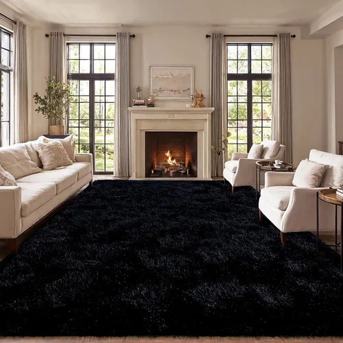Miniatura 76 de qulint Alfombras de área de 5 x 7 pies para sala de estar, alfombra suave y esponjosa para dormitorio, alfombra de habitación de niños grandes, Gris