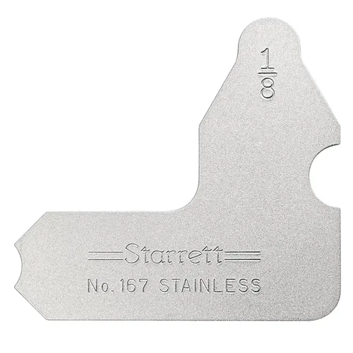 Miniatura 19 de Starrett Medidor de radio individual para radios convexos y cóncavos, ideal para carpinteros y construcciones, acero inoxidable, calibre de radio