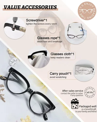 Miniatura 6 de MARE AZZURO Gafas de lectura grandes para mujer, lectores grandes de ojo de gato 1.0 1.25 1.5 1.75 2.0 2.25 2.5 2.75 3.0 3.5 4.0 5.0 6.0