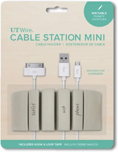 UT Wire UTW-CS05-BG - Mini organizador de montaje para estación de cable, color beige