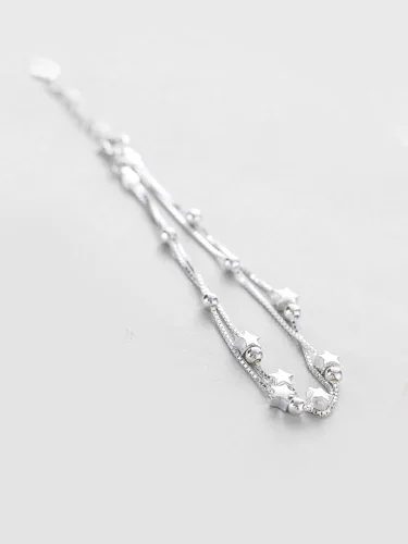 Miniatura 7 de Dofihy Pulseras de plata de ley S925 para mujer pulseras para mujer pulsera de cadena de muñeca con dije para mujer Plata Sin gemas