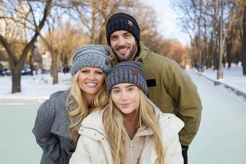 Miniatura 233 de Funky Junque Gorro de moda de punto trenzado de talla extragrande, grueso, abrigado, suave y holgado
