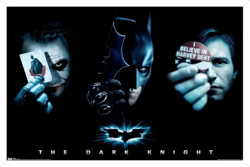 Miniatura 11 de Trends International Película de DC Comics – The Dark Knight – The Joker, Batman, Harvey Dent Póster de pared, 14.725 x 22.375 pulgadas, versión