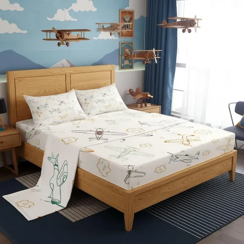 Miniatura 14 de Castle Fairy Ukiyoe Ocean - Juego de sábanas tamaño individual, juego de sábanas de flor de cerezo de estilo japonés para niños y adolescentes
