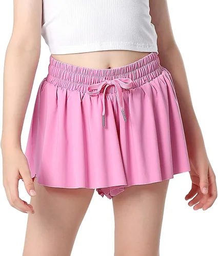 Miniatura 5 de Dancer queen Pantalones cortos holgados con cordón para niñas, pantalones cortos deportivos para correr, deportes, gimnasia para 6 a 12 años