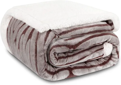 Miniatura 14 de MACEVIA Manta Decorativa de Forro Polar Sherpa para Sofá, Manta de Cebra 3D, Mullida, Gruesa, Cálida, Reversible, Acogedora, Cómoda, Súper Suave