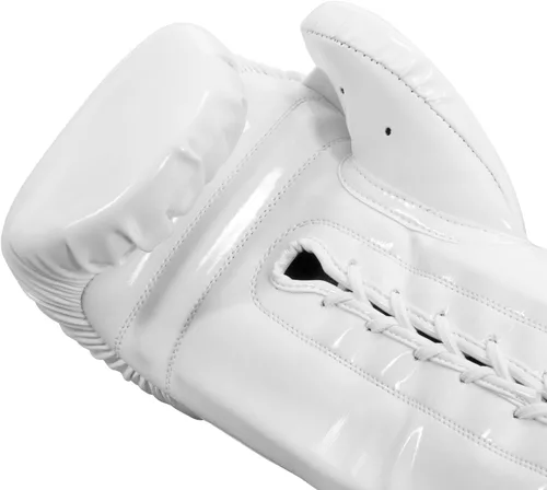 Miniatura 5 de TITLE Boxing Inferno Intensity Guantes de Entrenamiento con Cordones - MMA, Kickboxing, Saco de Boxeo, Sparring - 14, 16, 18 oz Blanco