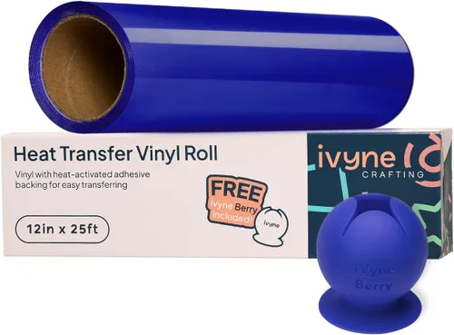 Miniatura 11 de iVyne, Rollo de vinilo de transferencia de calor, láminas de vinilo termotransferibles para Cricut, vinilo de prensa de calor para camisetas, gorras