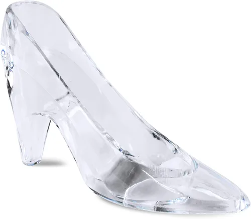 Miniatura 2 de Super Z Outlet Zapatilla de plástico inspirada en la princesa Cenicienta, zapatos de tacón alto, decoración de fiesta para bodas, fiestas