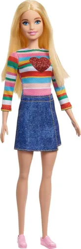 Miniatura 10 de Barbie Extra Minis Doll #3 (14 cm) con traje de moda de 2 piezas con emojis, con soporte para muñeca y accesorios que incluyen gafas de sol y bolso