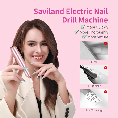 Miniatura 7 de Saviland Kit de uñas acrílicas y taladro eléctrico para uñas