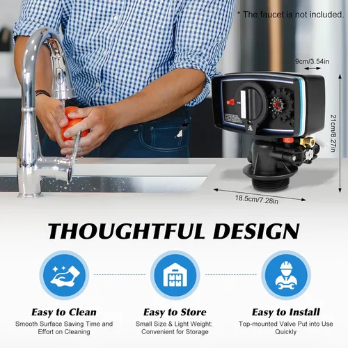 Miniatura 5 de Válvula de suavizante de agua de 110 V 5600, válvula de control de reloj de tiempo 3W Ablandador de agua Válvula de temporizador de 12 días Válvula