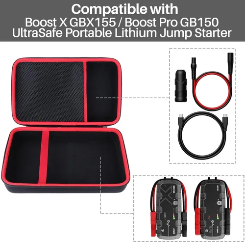 Miniatura 3 de Lebakort Estuche de Almacenamiento Compatible con Boost X GBX155 / Boost Pro GB150 Arrancador de Litio UltraSeguro Portátil
