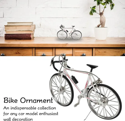 Miniatura 4 de Modelo de bicicleta de montaña de juguete, modelo de bicicleta de metal, mini adorno de escritorio, 4.5 x 7.7 pulgadas