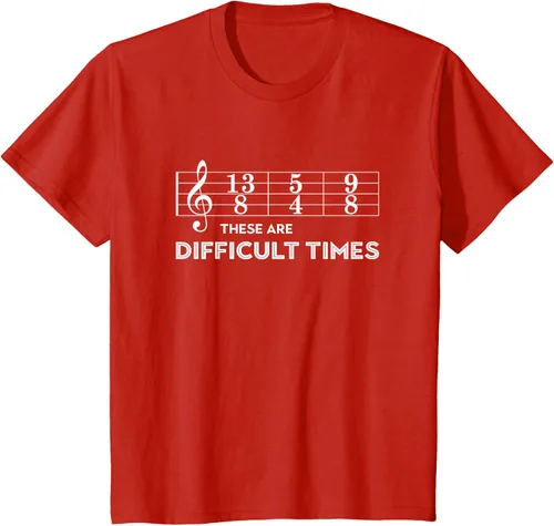 Miniatura 56 de Musician - Camiseta con texto en inglés "These are Difficult Times", talla S