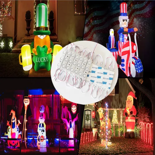 Miniatura 8 de Erudite Luces de Repuesto DC12V para Inflables 20 Piezas Luces LED Inflables Blancas con Autoadhesivo 3 LED - Inflables Hinchables de Navidad