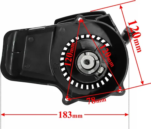 Miniatura 3 de AXITRON Arrancador de retroceso para 2 tiempos 33cc 47cc 49cc 50cc para Kazuma, Peace, Apollo, SSR Bicicletas Minimotos ATV con engranaje