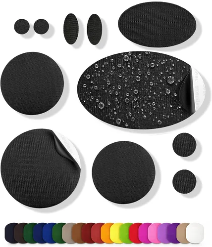 aZengear Parches de reparación (más de 30 colores) para chaquetas de plumón, infladores, tiendas de campaña, zapatos, sacos de dormir, adhesivos,