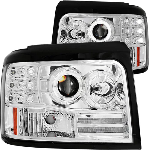 Miniatura 4 de Faro proyector AnzoUSA con luz de señalización lateral y luz de estacionamiento, Negro
