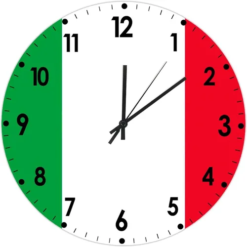Miniatura 654 de Cheyan Reloj de pared con bandera de Canadá de 12 pulgadas, silencioso, sin tictac, de PVC, funciona con pilas, reloj redondo decorativo, regalo