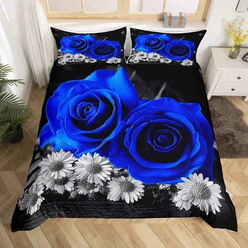 Miniatura 30 de Juego de ropa de cama Groovy de los años 60 y 70 para niños, funda de edredón retro de flores hippie para niños, adolescentes, vintage, bohemio