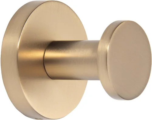 TUNNY Paquete de 5 ganchos redondos para toallas, color dorado champán, ganchos modernos para abrigos y toallas de ducha, para baño, cocina,