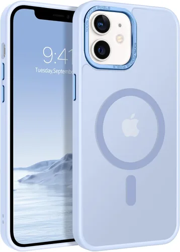 Miniatura 12 de BENTOBEN Funda magnética para iPhone 12, iPhone 12 Pro [compatible con Magsafe] translúcida mate, delgada, delgada, a prueba de golpes, para Marrón