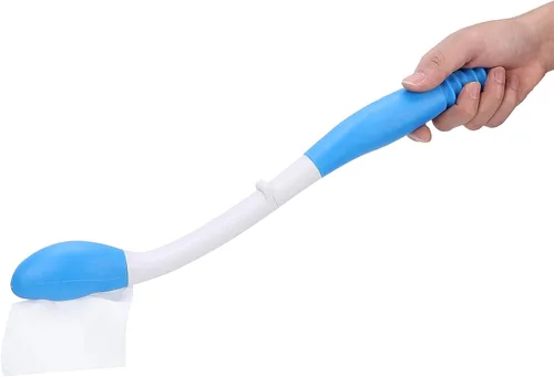 Ayudas de inodoro plegables para limpiar, papel de limpiaparabrisas Reach Comfort, soporte para glúteos, limpiaparabrisas con gancho y agarre