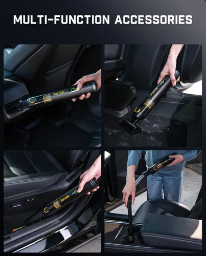 Miniatura 5 de Fanttik Slim V10 Mate - Aspiradora inalámbrica para automóvil, mini aspiradora portátil 4 en 1, potencia de succión de 17000 pa, pantalla