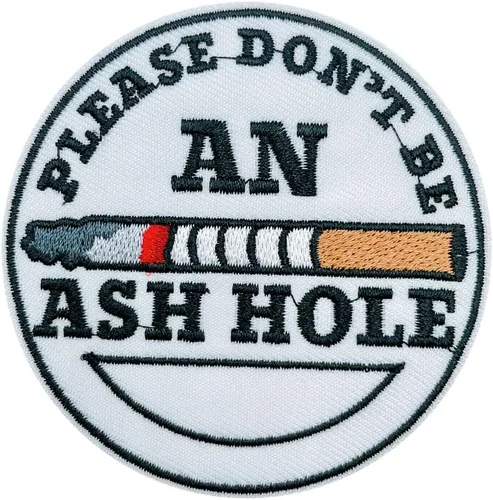 Parches bordados para planchar, Please Don't Be an Applique, insignia divertida de broma moral, para coser emblema para chalecos, ropa, sombreros,