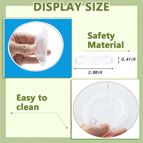 Miniatura 2 de 15 tapas para tarros de yogur, plástico transparente, reutilizables, polipropileno sin BPA, parte superior de rosca, transparentes, redondas, aptas