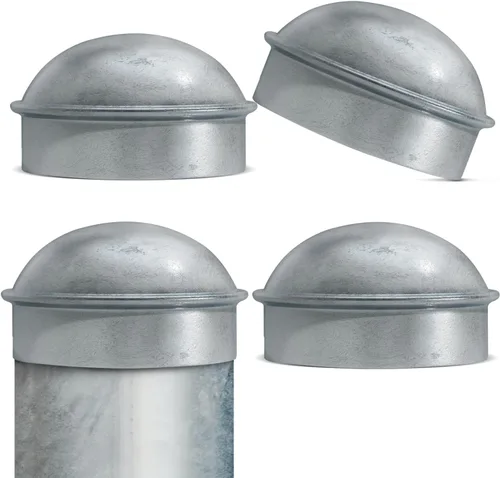 Miniatura 10 de VIVIDA Tapas de poste de enlace de cadena de 4 pulgadas, tapas de poste de valla galvanizadas, para tubo de 4 pulgadas de diámetro exterior, piezas