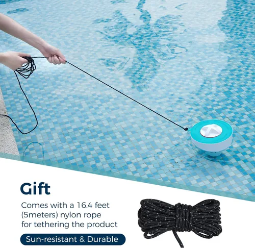 Miniatura 5 de Dispensador de tabletas de piscina para tabletas de 3 pulgadas, soporte flotante para tableta con recordatorio y 3 ajustes ajustables, flotante