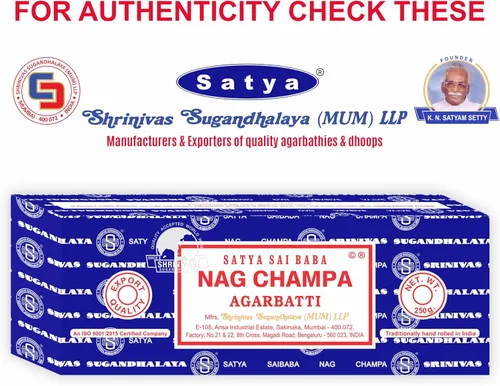 Miniatura 5 de Sai Baba Nag Champa, incienso, Madera, 1 Unidad