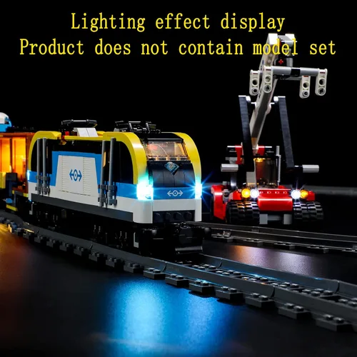 Miniatura 6 de GEAMENT Kit de luces LED compatible con Lego Freight Train - Juego de iluminación para modelo de construcción City 60336