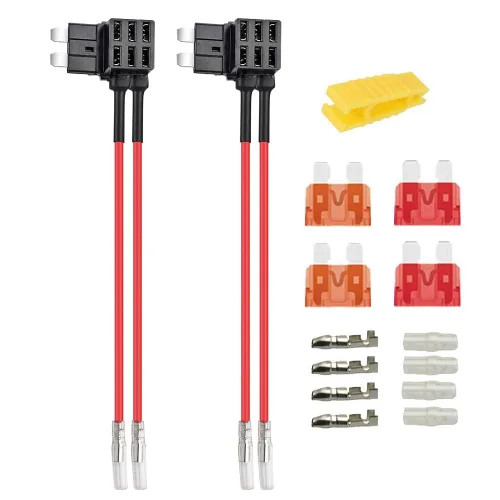 Miniatura 10 de Gebildet 2 piezas Grifo de Fusible de Doble Puerto Pequeño de 12V 24V para Añadir Circuito, Portafusibles de Cuchilla Piggyback Pequeño ATM