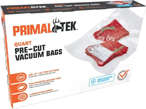 Bolsas de vacío precortadas de 8 x 12 pulgadas, bolsas de 100 cuartos de galón para conservación de alimentos, bolsas selladoras al vacío sin BPA,
