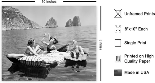 Miniatura 2 de Poster Master Póster Vintage de Mujeres Comiendo Pasta en el Lago - Impresión Retro de Pícnic - Arte Fotográfico - Arte de Moda - Regalo para Él