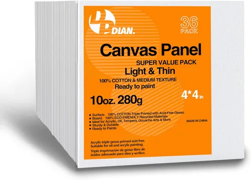 Miniatura 16 de Paquete de 40 tableros de lienzo para pintar, paquete de 8 x 10 pulgadas, paneles de lienzo para pintura al óleo y acrílica